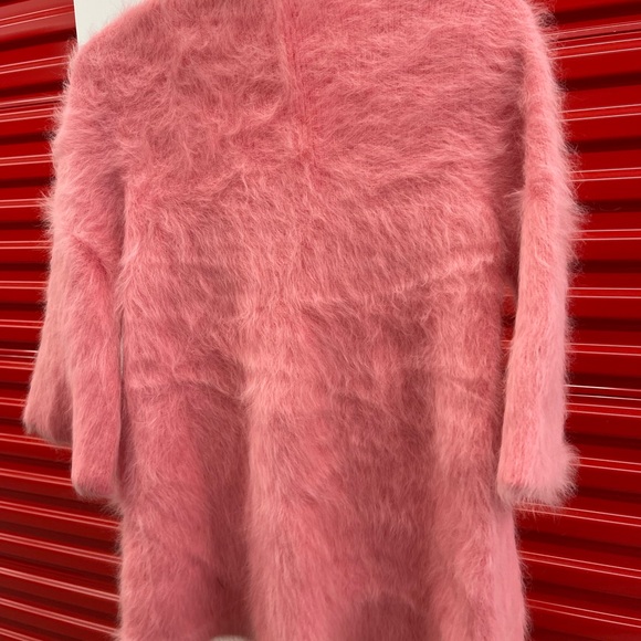 Pink Fuzzy Sweater with Rhinestone Embellishments - Picture 4 of 6